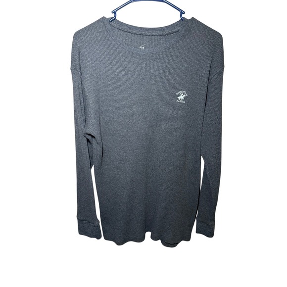 Beverly Hills Polo Club Other - Beverly Hills Polo‎ Club Mens Large Gray Long Sleeve Waffle Knit Shirt